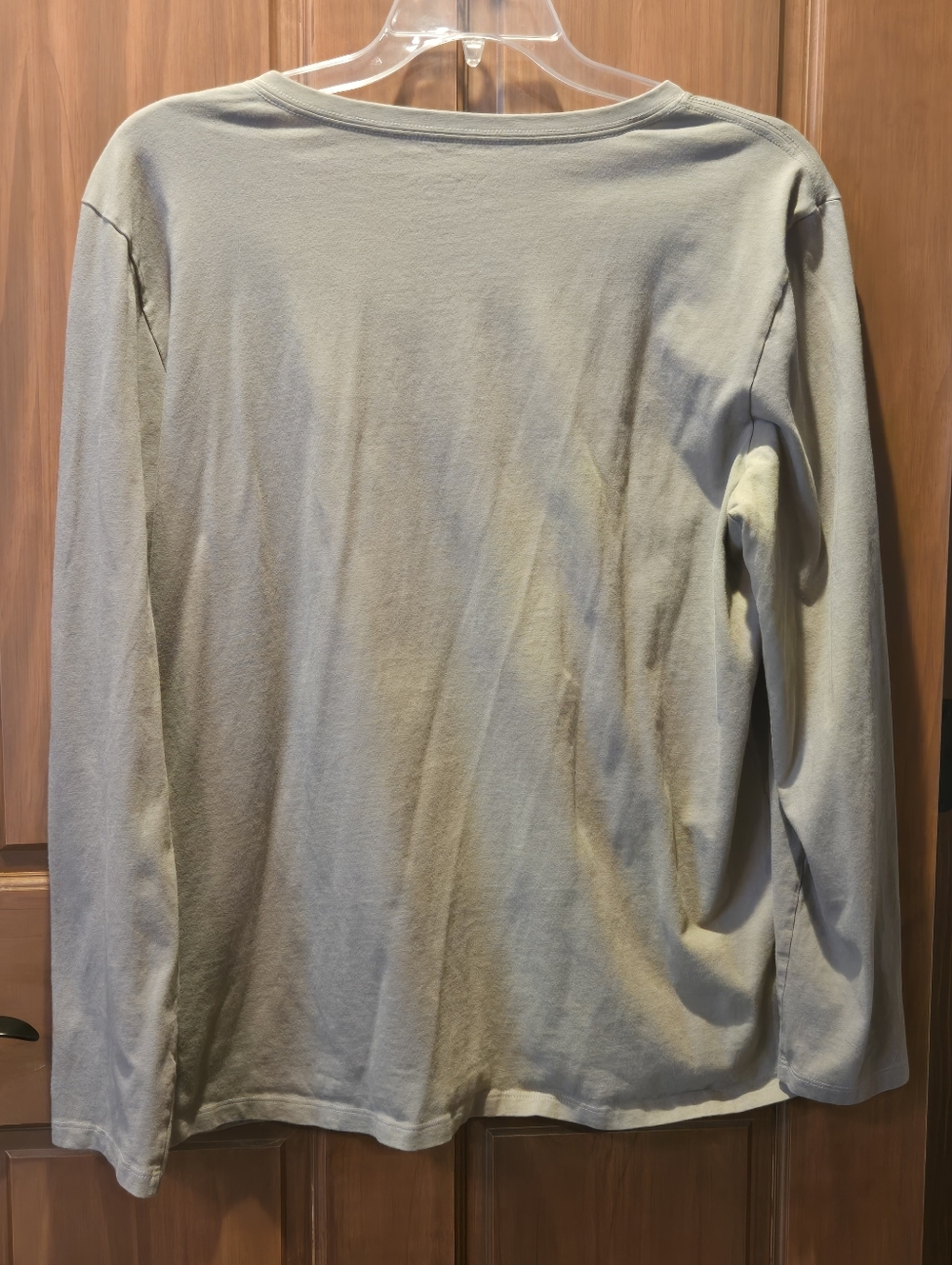 Life Is Good Olive V-Neck Long Sleeve Tee with Pumpkin & Crow - Picture 2 of 5